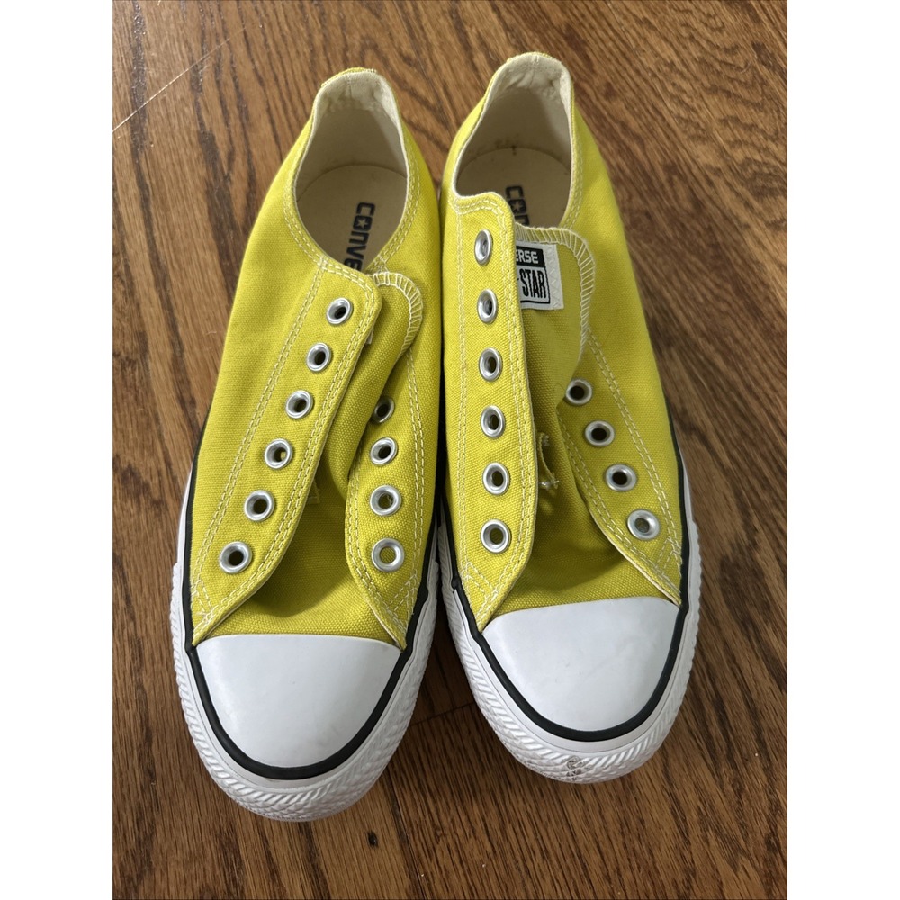 Worn Once Converse Chuck Taylor All Star Low Yellow Women's 8 Men's 6 NO LACES